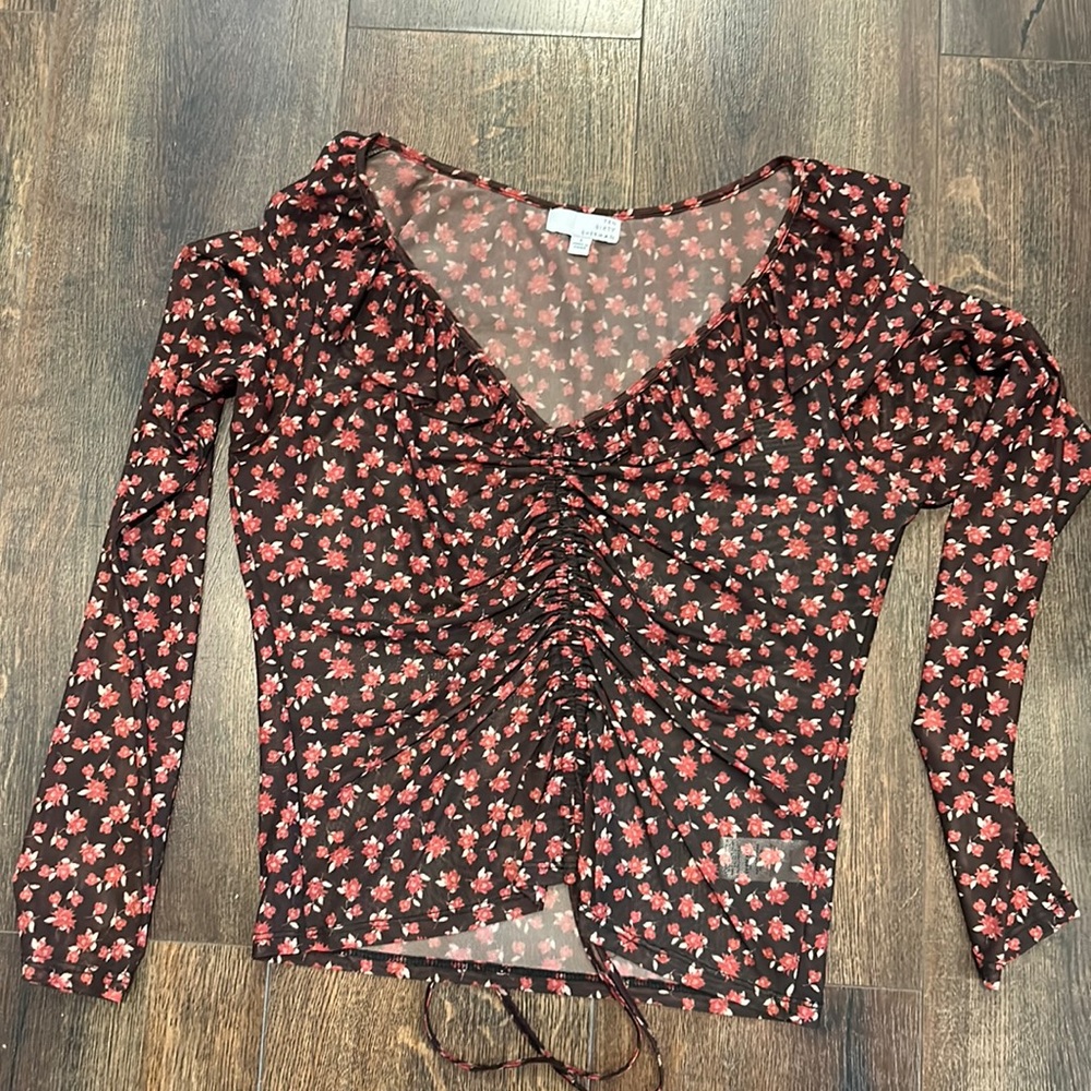 Floral sheer top